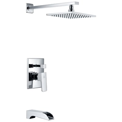 Anzzi Shower Systems, Full,Rain, CHROME, Chrome, Brass, SHOWER - Shower Faucets, 848308071328, SH-AZ037