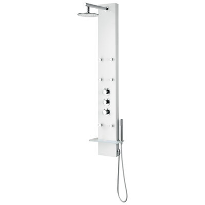 Anzzi Shower Panels, Chrome,White, White, Aluminum, SHOWER - Shower Panels, 191042003477, SP-AZ028