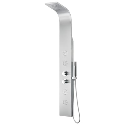 Shower Panels Anzzi Mayor Series Stainless Steel Brushed Steel Steel SP-AZ8092 191042048720 SHOWER - Shower Panels Chrome Silver brushed steel St 