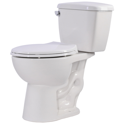 Toilets Anzzi Author Series Vitreous China Glossy White White T1-AZ063 191042003835 BATHROOM - Toilets - Two Piece 