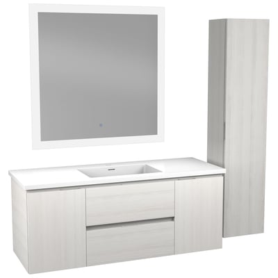 Anzzi Bathroom Vanities, White, Wood, BATHROOM - Vanities - Vanity Sets, 191042059153, VT-MR4SCCT48-WH