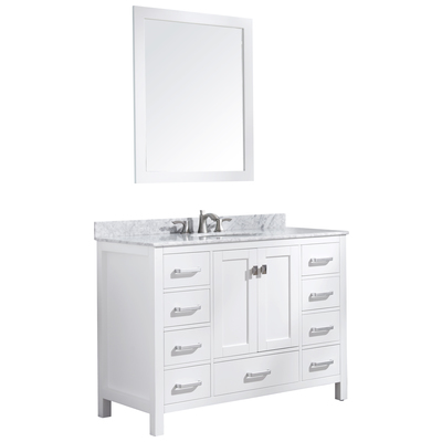Bathroom Vanities Anzzi Chateau Series Solid Wood White White VT-MRCT0048-WH 191042056718 BATHROOM - Vanities - Vanity S 