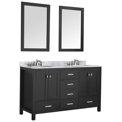 Bathroom Vanities Anzzi Chateau Series Solid Wood Black Black VT-MRCT0060-BK 191042056732 BATHROOM - Vanities - Vanity S 