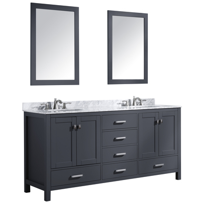 Bathroom Vanities Anzzi Chateau Series Solid Wood Gray Gray VT-MRCT0072-GY 191042056787 BATHROOM - Vanities - Vanity S 