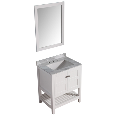 Anzzi Bathroom Vanities, White, Solid Wood, BATHROOM - Vanities - Vanity Sets, 191042056831, VT-MRCT1030-WH