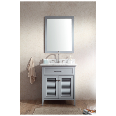 Bathroom Vanities Ariel Grey D031S-GRY 816606015559 Single Sink Vanities 30-40 gray Complete Vanity Sets 25 