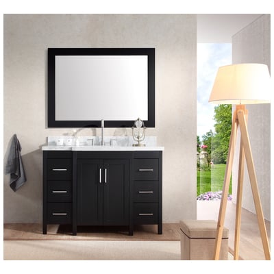 Ariel Bathroom Vanities, Single Sink Vanities, 40-50, black, Complete Vanity Sets, Black, 816606015085, E049S-BLK