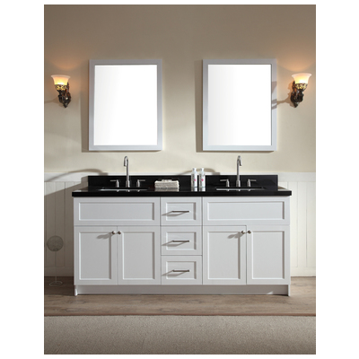 Ariel Bathroom Vanities, Double Sink Vanities, Complete Vanity Sets, 816606015931, F073D-AB-WHT