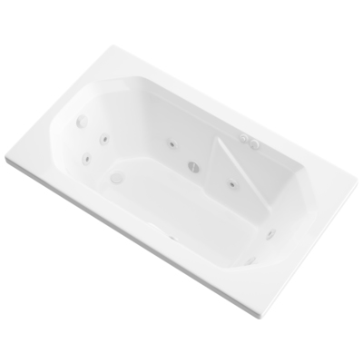 Atlantis, White, Acrylic, BATHROOM - Bathtubs - Drop-in Bathtub - Rectangle - Whirlpool, 848308016398, 3660MWR