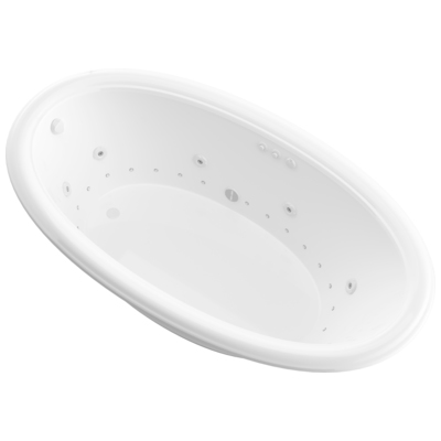 Atlantis, White, Acrylic, BATHROOM - Bathtubs - Drop-in Bathtub - Oval - Dual, 848308007150, 3660PDL