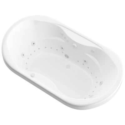 Atlantis, White, Acrylic, BATHROOM - Bathtubs - Drop-in Bathtub - Oval - Dual, 848308007013, 4170IDL