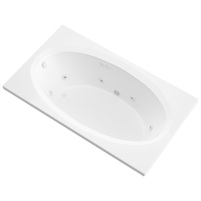 Atlantis, White, Acrylic, BATHROOM - Bathtubs - Drop-in Bathtub - Rectangle - Whirlpool, 848308017012, 4260VWL