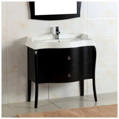 Bellaterra Bathroom Vanities, Single Sink Vanities, 30-40, Black, Ceramic, Birch + plywood, 852387005365, 500408-36