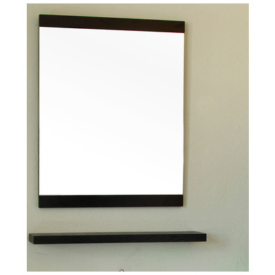 Bathroom Mirrors Bellaterra Wood Black 804353-MIRROR 609456811514 Blackebony mirror Wood MDF Plywood Parawo Complete Vanity Sets 
