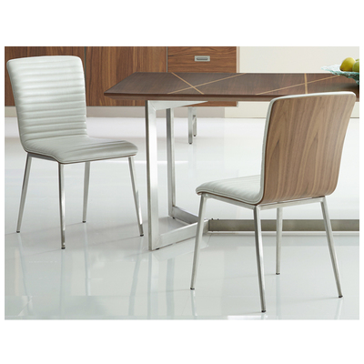 Bellini Modern Living Dining Room Chairs, Fernanda WHT