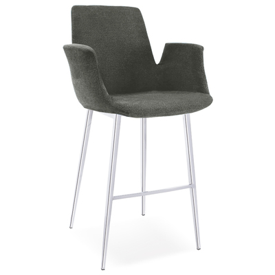 Bar Chairs and Stools Bellini Modern Living Gabriella-C LGY Gray Grey Bar 