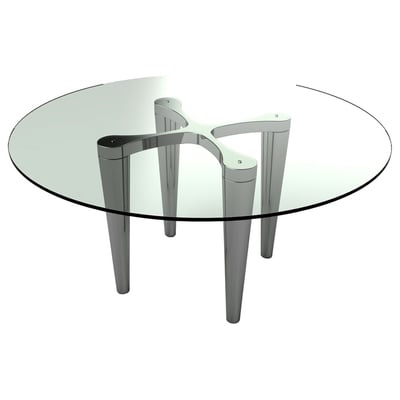 Bellini Modern Living Dining Room Tables, Round, Metal,Aluminum,BRONZE,Iron,Gunmetal,Steel,TITANIUMMirrored, Complete Vanity Sets, Lara RD DT,Standard (28-33 in)