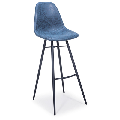 Bar Chairs and Stools Bellini Modern Living Paris Paris-B DKB Blue navy teal turquiose indig Bar 