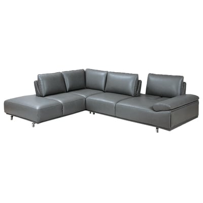 Sofas and Loveseat Bellini Modern Living Roxanne Roxanne LHF DGY GrayGrey Loveseat Love seatSectional So Contemporary Contemporary/Mode 