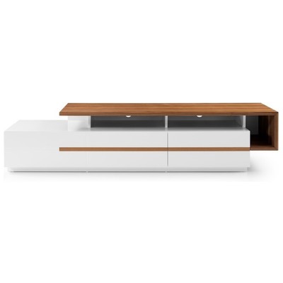Bellini Modern Living TV Stands-Entertainment Centers, White,snow, TV Stand , Gloss,Walnut,White, Walter,Long (over 67 in)