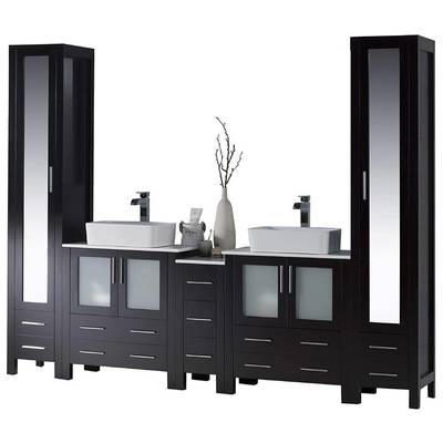 Blossom Bathroom Vanities, Double Sink Vanities, Over 90, Modern, Dark Brown, Modern, 842708125759, 001 102 02 V
