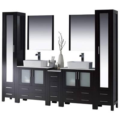 Blossom Bathroom Vanities, Double Sink Vanities, Over 90, Modern, Dark Brown, Modern, 842708125780, 001 102 02 V M