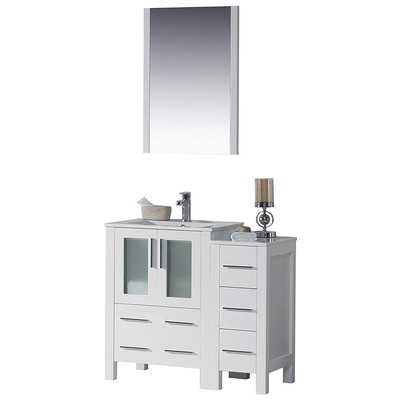 Blossom Bathroom Vanities, 30-40, Modern, White, Modern, 842708124585, 001 36S 01 C M