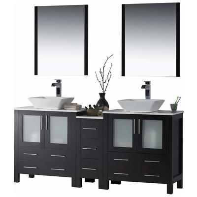 Blossom Bathroom Vanities, Double Sink Vanities, 70-90, Modern, Dark Brown, Modern, 842708125339, 001 72 02 V M
