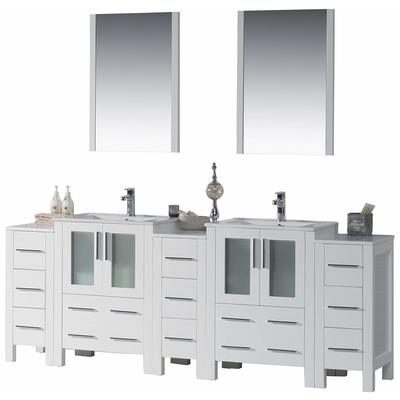 Blossom Bathroom Vanities, Double Sink Vanities, 70-90, Modern, White, Modern, 842708125551, 001 84S3 01 C M