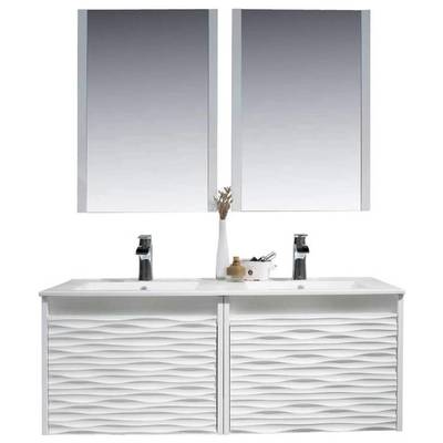Blossom Bathroom Vanities, Double Sink Vanities, 40-50, Modern, White, Modern, 842708122413, 008 48 01D C M