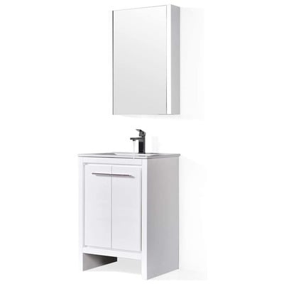 Bathroom Vanities Blossom Milan 014 24 01 C MC 842708123946 Under 30 Modern White 25 