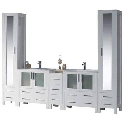 Blossom Bathroom Vanities, Over 90, Modern, White, Cabinets Only, Modern, 842708125681, V8001 102 01