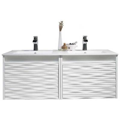 Blossom Bathroom Vanities, 40-50, Modern, White, Cabinets Only, Modern, 842708122406, V8008 48 01D