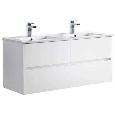 Blossom Bathroom Vanities, Double Sink Vanities, 40-50, Modern, White, Cabinets Only, Modern, 842708123809, V8016 48 01D