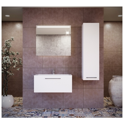 Casa Mare Bathroom Vanities, Single Sink Vanities, Wall Mount Vanities, PIANA, Piana100GW-40