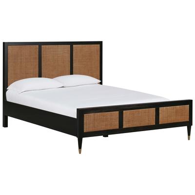 Beds Contemporary Design Furniture Sierra-Bed Acacia Black CDF-B44102 793611834002 Beds Black ebony King 