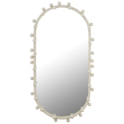 Mirrors Contemporary Design Furniture Bubbles-Mirror Glass Iron MDF Ivory CDF-C18414 793580618122 Mirrors Oval 
