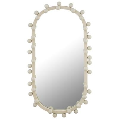 Mirrors Contemporary Design Furniture Bubbles-Mirror Glass Iron MDF Ivory CDF-C18422 793580618207 Mirrors Oval 