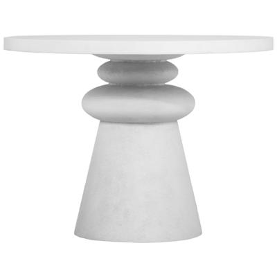 Accent Tables Contemporary Design Furniture Lupita-Table Iron MDF Resin White CDF-D18432 793580621894 Dining Tables Metal Tables metal aluminum ir 