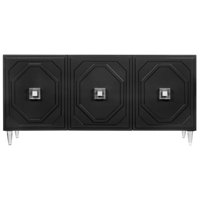 Buffets and Cabinets Contemporary Design Furniture Andros-Buffet MDF Black CDF-D4100 806810354070 Buffets Black ebony Contemporary Glam Buffet Acacia Wood MDF Metal Acacia Acacia Wood MDF Metal Black 