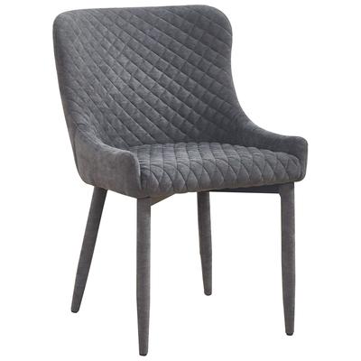 Chairs Contemporary Design Furniture Draco-Chair Polyester Steel Grey CDF-D4306 806810355534 Dining Chairs Gray Grey 