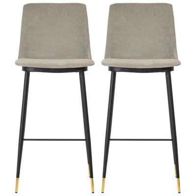 Contemporary Design Furniture Bar Chairs and Stools, Black,ebonyGray,Grey, Bar,Counter, Velvet, Grey, Velvet, Stools, 793611831902, CDF-D4332
