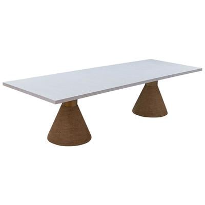 Accent Tables Contemporary Design Furniture Rishi-Table Acacia Iron MDF Veneer Rope Natural White CDF-D44154 793611836280 Dining Tables Metal Tables metal aluminum ir 