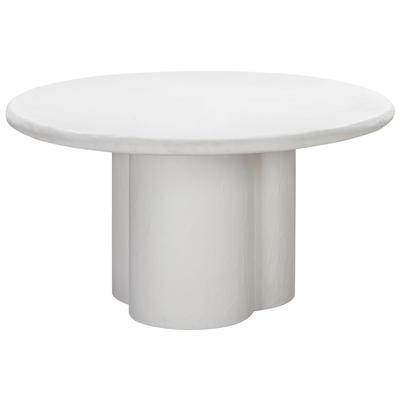 Dining Room Tables Contemporary Design Furniture Elika-Table Concrete White CDF-D54232 793580626639 Dining Tables Round White 