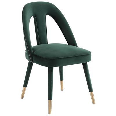 Chairs Contemporary Design Furniture Petra-Chair Velvet Forest Green CDF-D6364 793611828391 Dining Chairs Blue navy teal turquiose indig Side Chairs side chair 