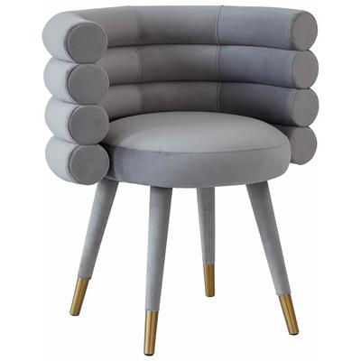 Dining Room Chairs Contemporary Design Furniture Betty-Chair Velvet Grey CDF-D68122 793611832541 Dining Chairs Gray Grey Velvet Velvet 