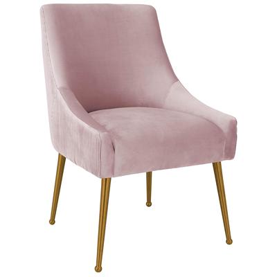 Chairs Contemporary Design Furniture Beatrix-Chair Velvet Mauve CDF-D68313 793580615534 Dining Chairs Gold Accent Chairs AccentSide Chair 