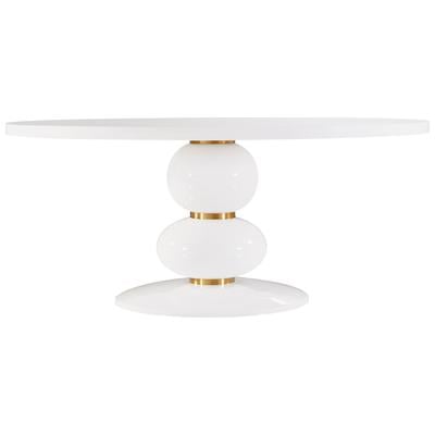 Dining Room Tables Contemporary Design Furniture Arianna-Table Iron MDF Resin White CDF-D68375-72 793580617392 Dining Tables Pedestal Round Gold Metal Aluminum BRONZE Iro 