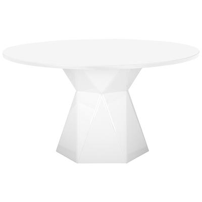 Contemporary Design Furniture Dining Room Tables, GLASS,White,Wood,MDF,Plywood,Oak, White, Glass,MDF, Dining Tables, 793580620484, CDF-D68459,Standard (28-33 in)