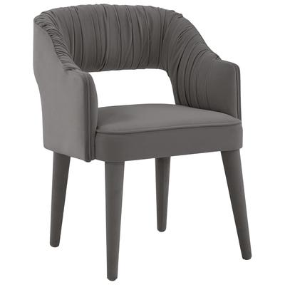 Dining Room Chairs Contemporary Design Furniture Zora-Chair Velvet Wood Grey CDF-D68469 793580620897 Dining Chairs Gray Grey HARDWOOD Velvet Wood MDF Plywo Velvet Wood Plywood 